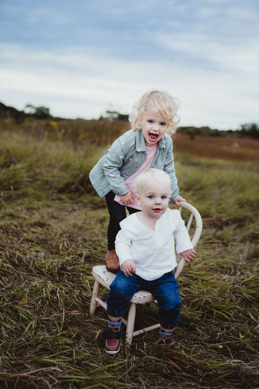 Dr. Ruhlmann's children Molly and Jesse